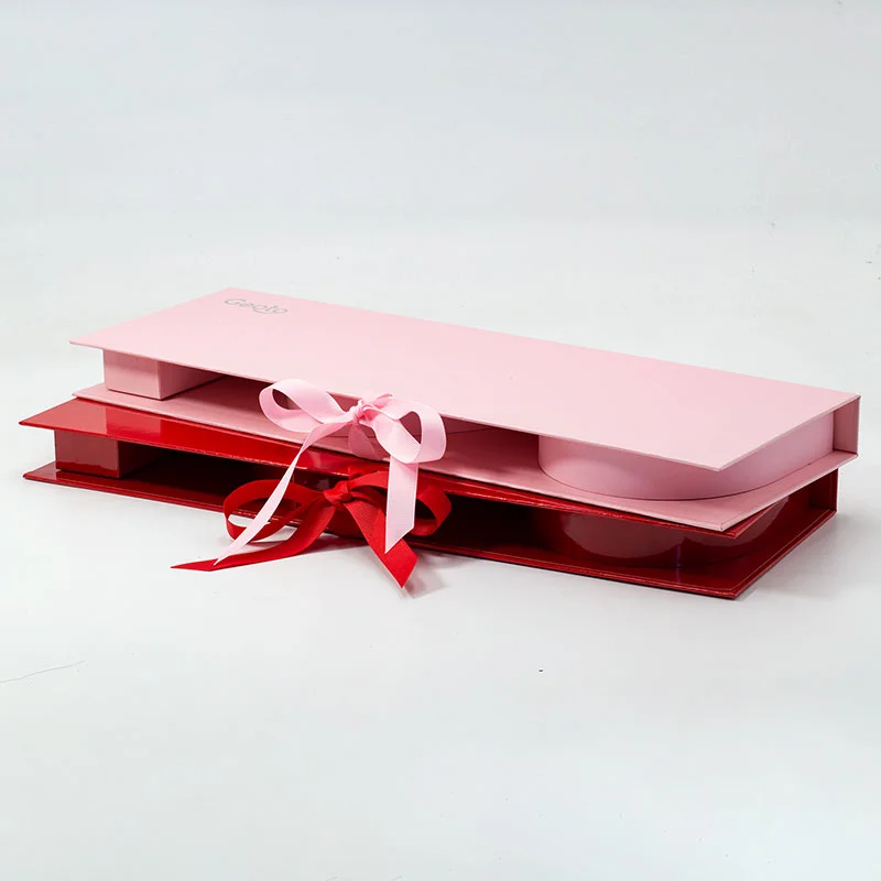 Pink Book Style Valentine’s Day Chocolate Gift Box with Ribbon