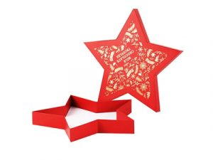 Custom Printing Red Star Shape Gift Box